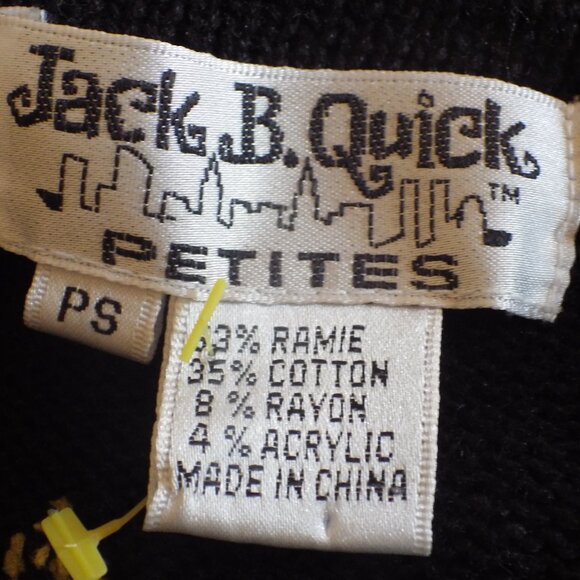 Vintage Jack B Quick Embellished Cardigan Sweater/ Shooting Stars - Picture 5 of 8